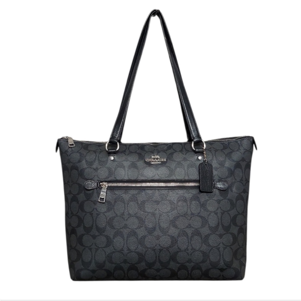 Coach Black Signature Tote Bag